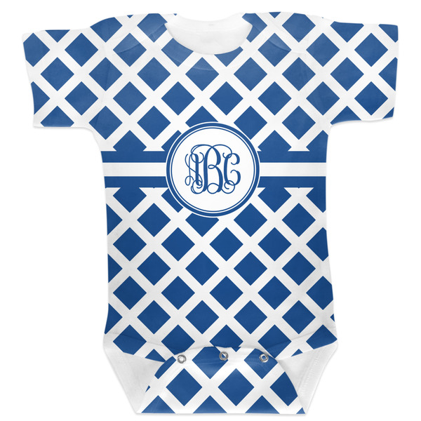 Custom Diamond Baby Bodysuit 6-12 w/ Monogram