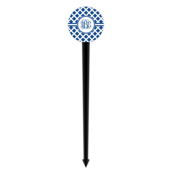 Diamond Black Plastic 4" Food Pick - Round - Single Pick