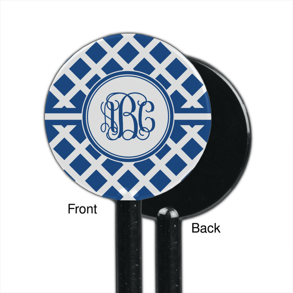 Diamond Black Plastic 5.5" Stir Stick - Single Sided - Round - Front & Back