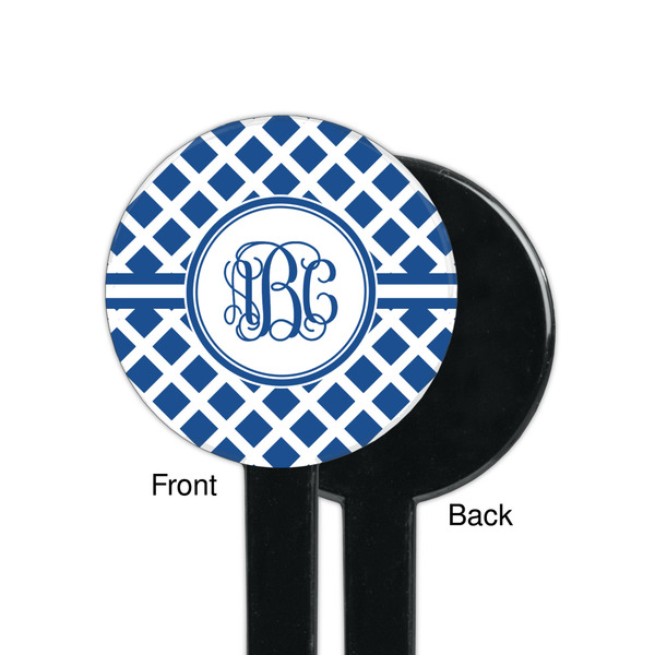 Diamond Black Plastic 7" Stir Stick - Single Sided - Round - Front & Back