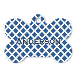 Diamond Bone Shaped Dog ID Tag - Large (Personalized)