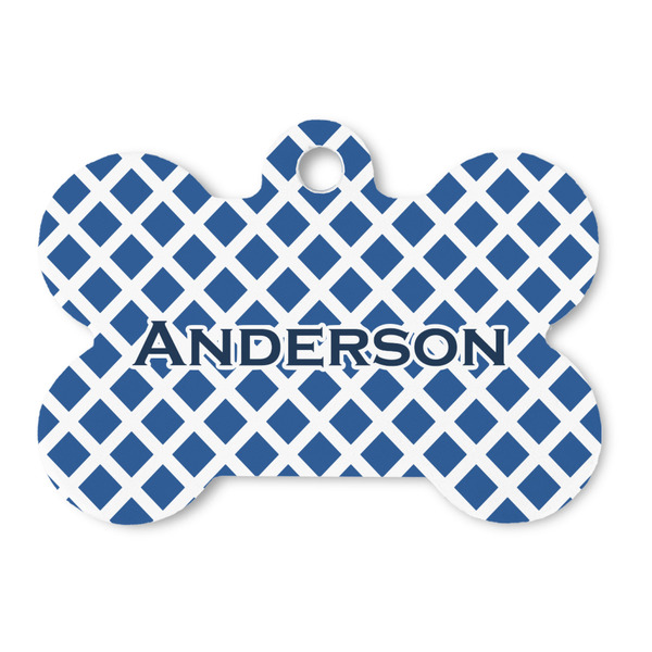 Custom Diamond Bone Shaped Dog ID Tag (Personalized)