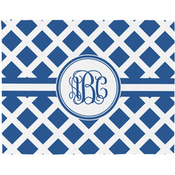 Diamond Woven Fabric Placemat - Twill w/ Monogram