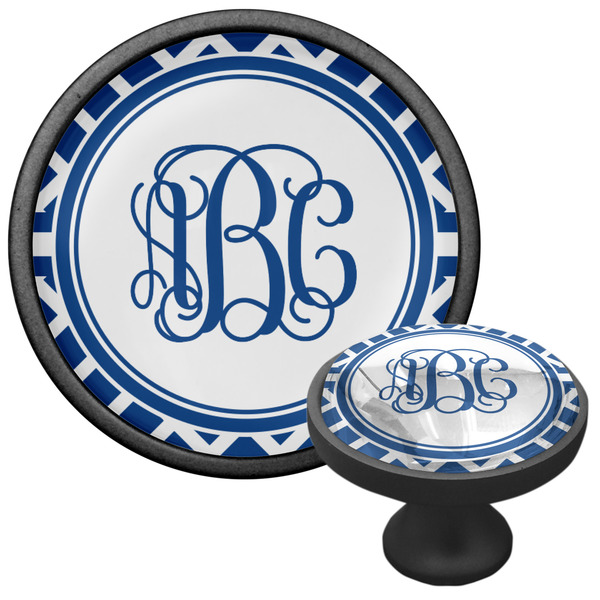 Diamond Cabinet Knob - Black - Multi Angle