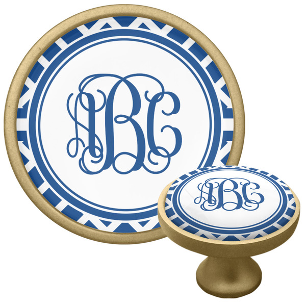 Custom Diamond Cabinet Knob - Gold (Personalized)