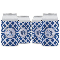 Diamond Can Cooler (12 oz) - Set of 4 w/ Monogram