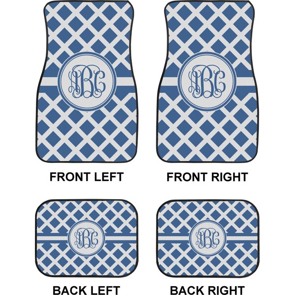 Diamond Car Floor Mats Set (2F + 2B)