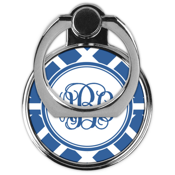 Diamond Cell Phone Ring Stand & Holder - Front (Collapsed)