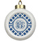 Diamond Ceramic Ball Ornament (Personalized)
