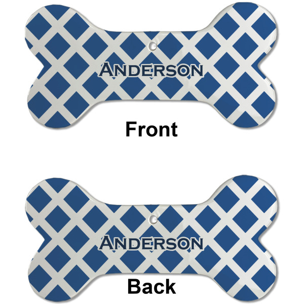 Diamond Ceramic Flat Ornament - Bone Front & Back (APPROVAL)