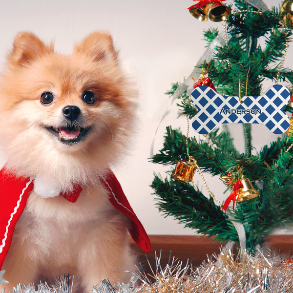 Diamond Ceramic Flat Ornament - Bone (LIFESTYLE)