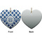 Diamond Ceramic Flat Ornament - Heart Front & Back (APPROVAL)