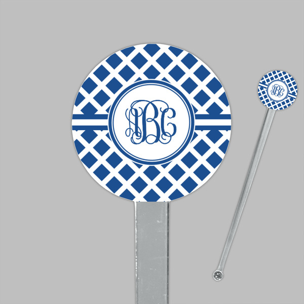 Diamond Clear Plastic 7" Stir Stick - Round - Closeup