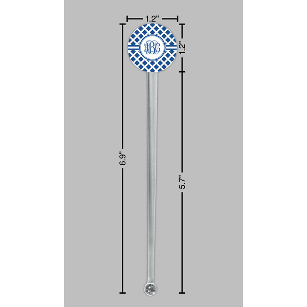 Diamond Clear Plastic 7" Stir Stick - Round - Dimensions