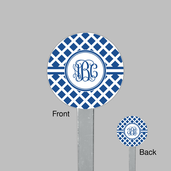 Diamond Clear Plastic 7" Stir Stick - Round - Front & Back