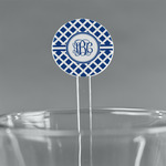 Diamond 5.5" Round Plastic Stir Sticks - Clear (Personalized)