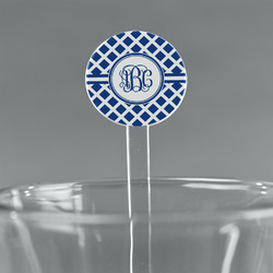 Diamond 7" Round Plastic Stir Sticks - Clear (Personalized)