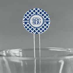 Diamond 5.5" Round Plastic Stir Sticks - Clear (Personalized)