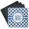 Diamond Square Rubber Backed Coasters - Set of 4 (Personalized)