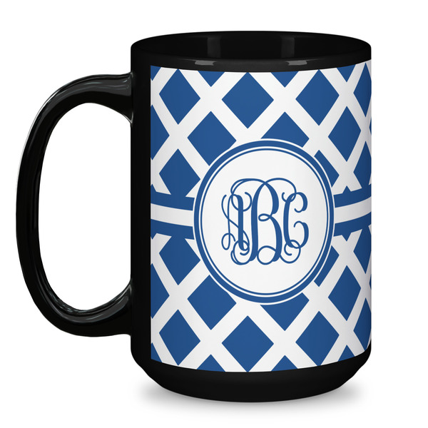 Diamond Coffee Mug - 15 oz - Black