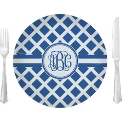 Diamond 10" Glass Lunch / Dinner Plates - Single or Set (Personalized)