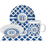 Diamond Dinner Set - Single 4 Pc Setting w/ Monograms