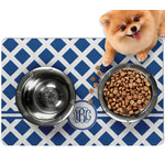 Diamond Dog Food Mat - Small w/ Monogram