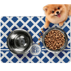 Diamond Dog Food Mat - Small w/ Monogram