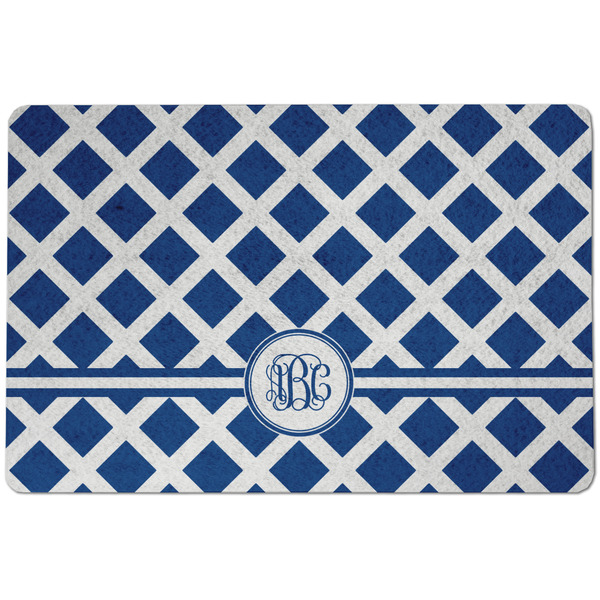 Custom Diamond Dog Food Mat w/ Monogram
