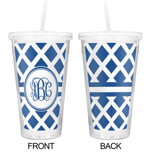 Diamond Double Wall Tumbler with Straw - Approval