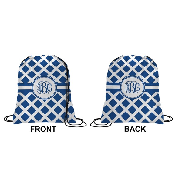 Diamond Drawstring Backpack Front & Back Small