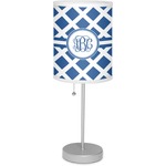Diamond 7" Drum Lamp with Shade Linen (Personalized)