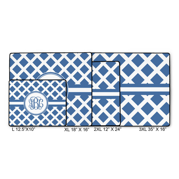 Diamond Gaming Mats - SIZE CHART