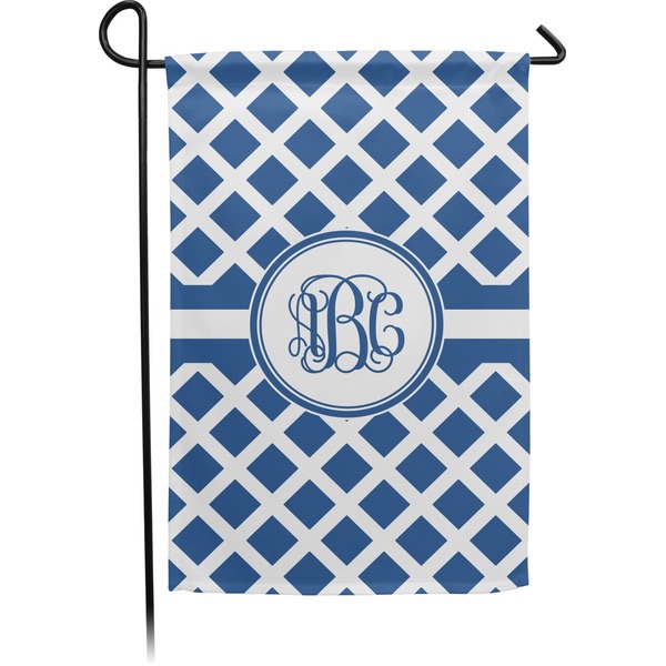 Custom Diamond Small Garden Flag - Double Sided w/ Monograms
