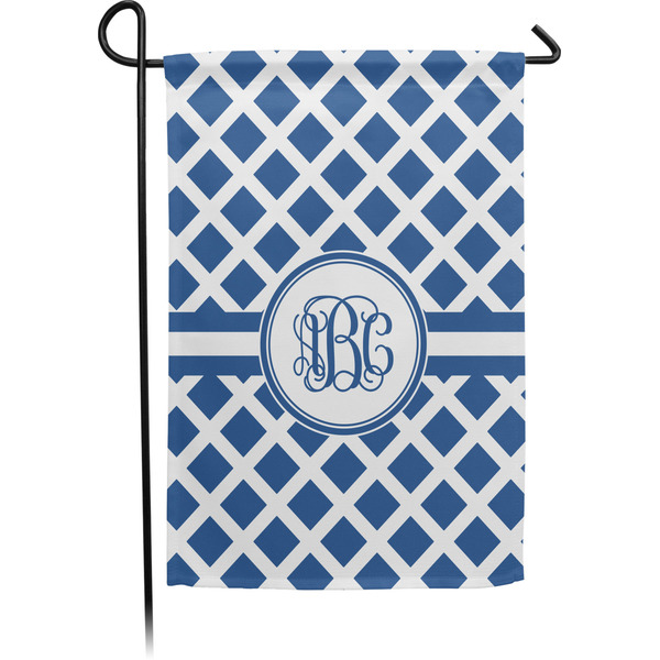 Custom Diamond Small Garden Flag - Single Sided w/ Monograms