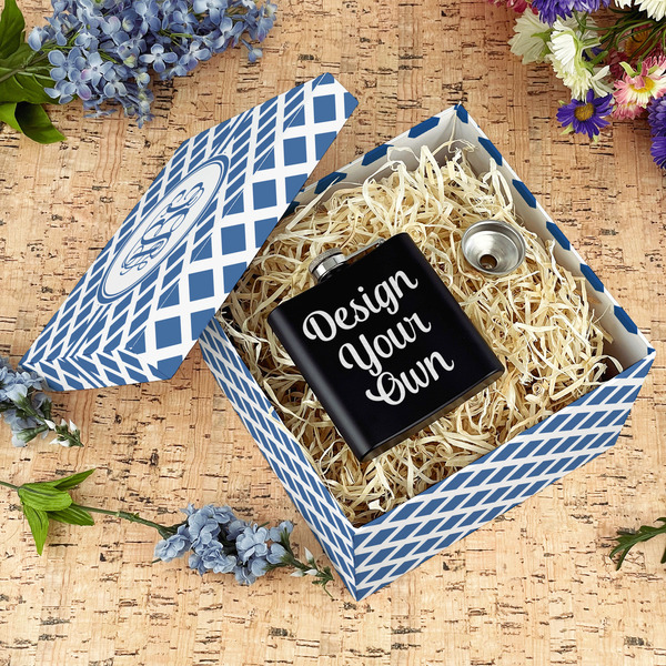 Diamond Gift Boxes with Lid - Canvas Wrapped - Large - In Context