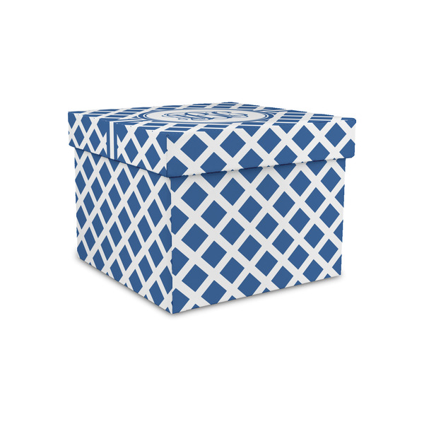 Diamond Gift Boxes with Lid - Canvas Wrapped - Small - Front/Main