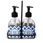 Diamond Glass Soap & Lotion Bottle Set (Personalized)