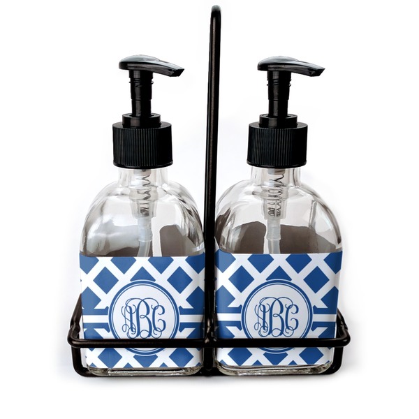 Custom Diamond Glass Soap & Lotion Bottle Set (Personalized)