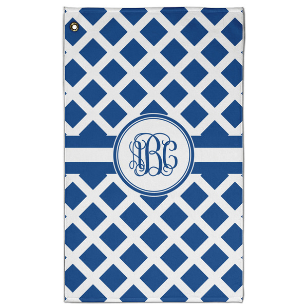 Custom Diamond Golf Towel - Poly-Cotton Blend - Large w/ Monograms