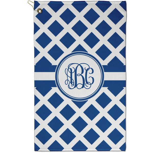Custom Diamond Golf Towel - Poly-Cotton Blend - Small w/ Monograms