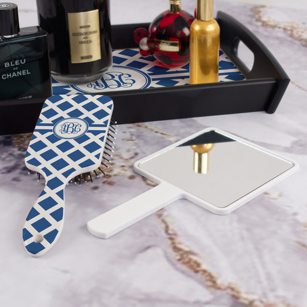 Diamond Hair Brush - With Hand Mirror