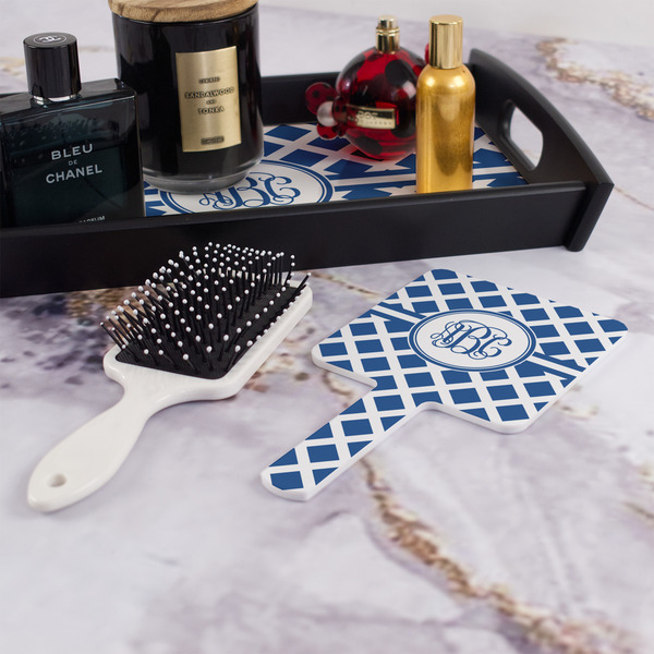 Diamond Hand Mirror - With Hair Brush