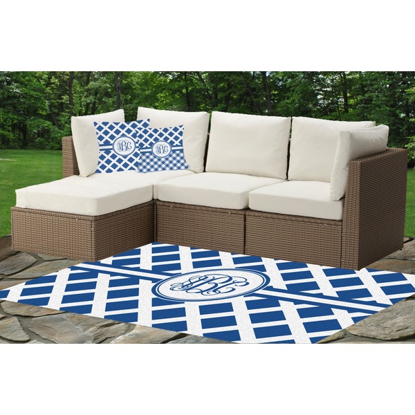 Diamond Outdoor Mat & Cushions