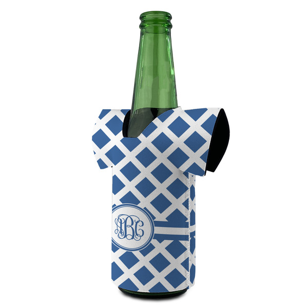 Diamond Jersey Bottle Cooler - ANGLE (on bottle)