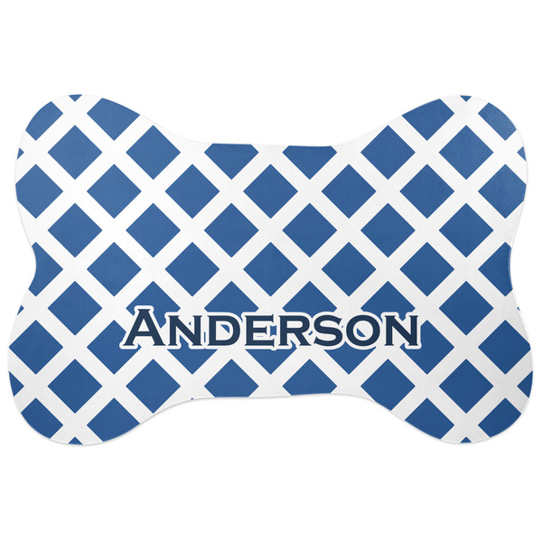 Custom Diamond Bone Shaped Dog Food Mat (Personalized)