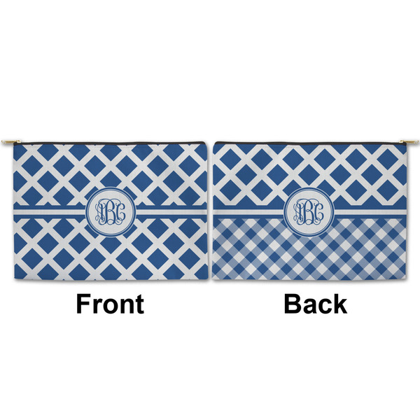 Diamond Large Zipper Pouch Approval (Front and Back)