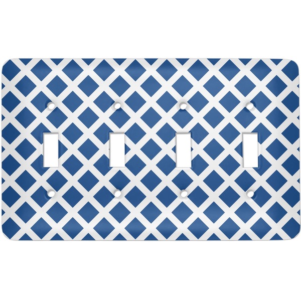 Custom Diamond Light Switch Cover (4 Toggle Plate)