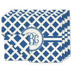 Diamond Double-Sided Linen Placemat - Set of 4 w/ Monogram