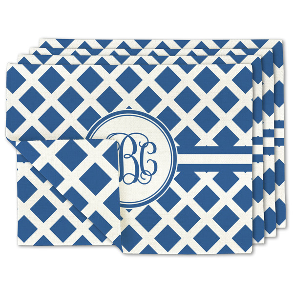 Custom Diamond Linen Placemat w/ Monogram
